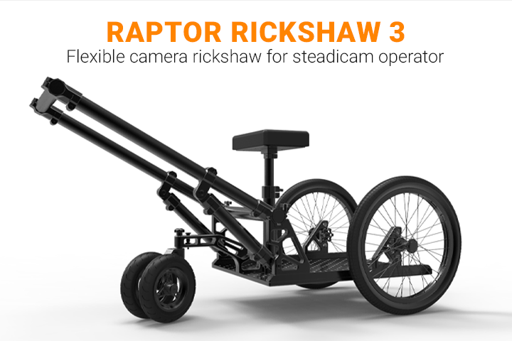 Raptor Rickshaw 3 - Flexible camera rickshaw for steadicam operator